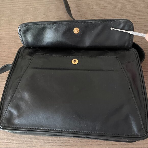 Vintage Longchamp Black Leather Bag - Picture 7 of 12